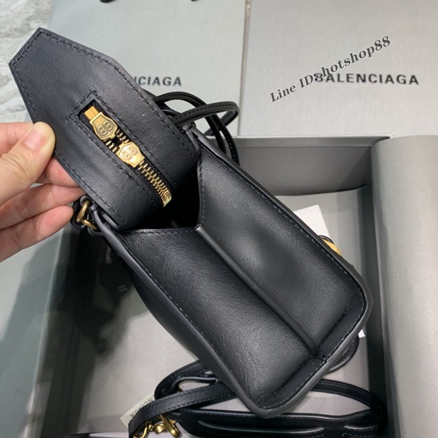 Balenciaga專櫃爆款平紋黑色金扣手袋手提包 638512 巴黎世家小號Neo Classic機車包 fyj1457